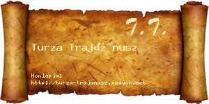 Turza Trajánusz névjegykártya